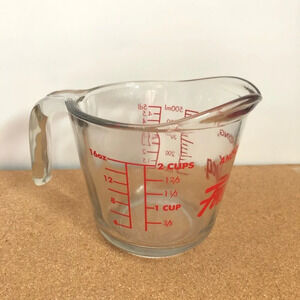 Anchor  Hocking Fire King Glass Measuring Cup Clear Holds 2 Cups